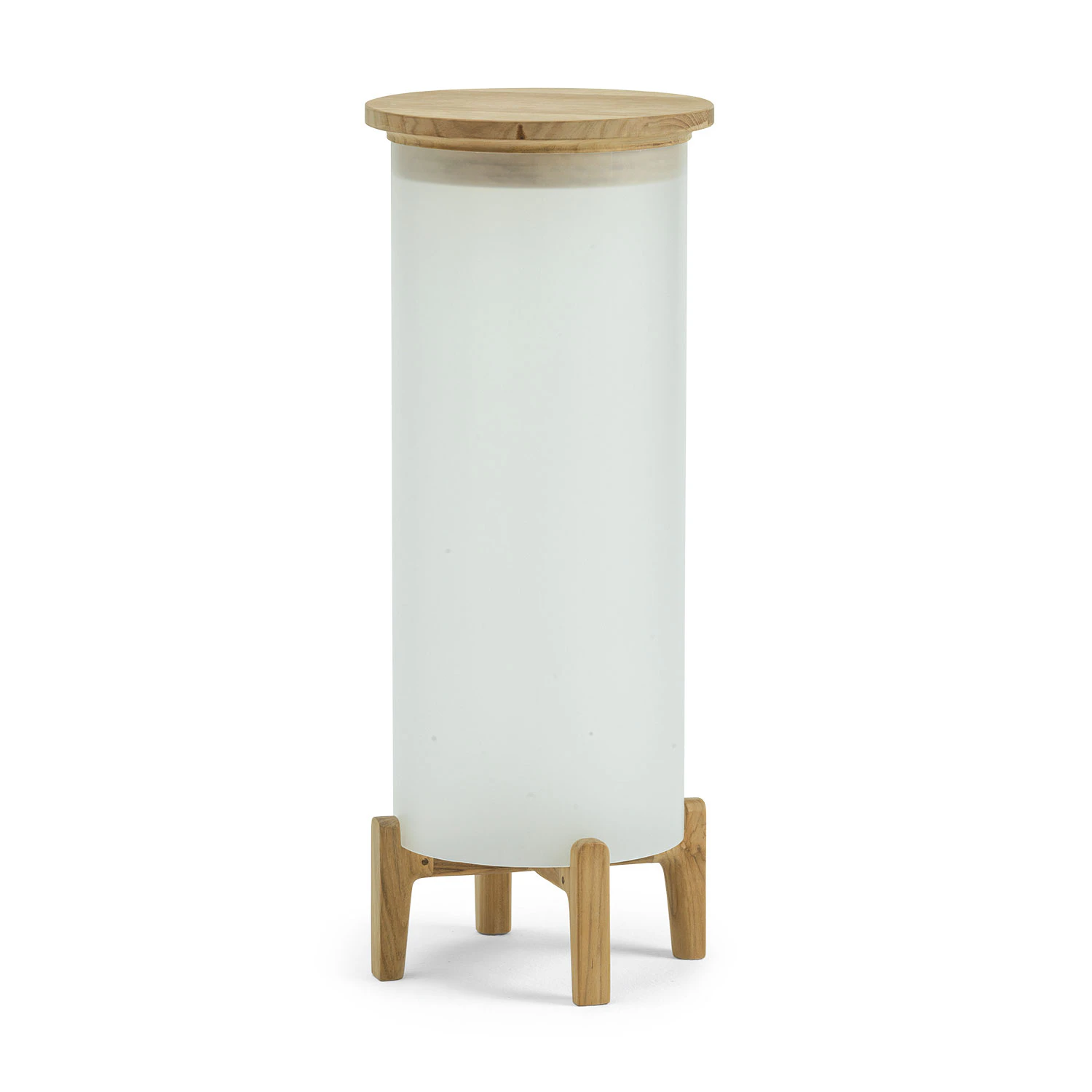 Ethimo Shake Golvlampa Xl Frostad - Golvlampor utomhus Teak Vit