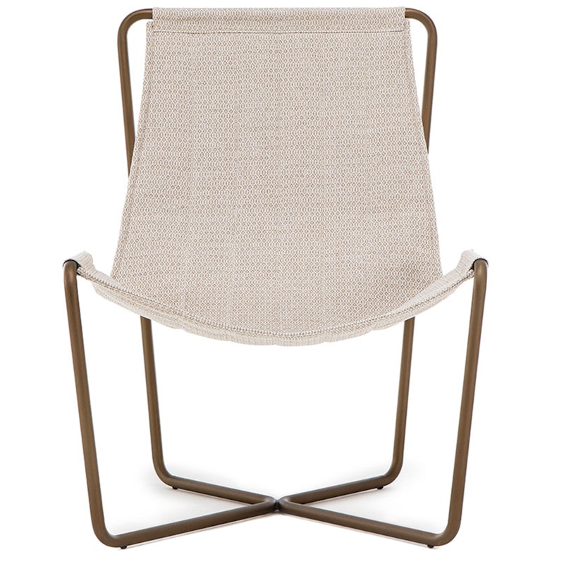 Sling Loungestol, Borstad Mässing / Sand