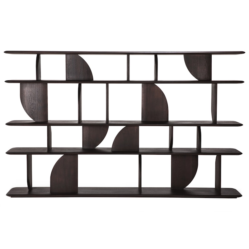Geometric Bokhylla, Mörkbetsad Teak