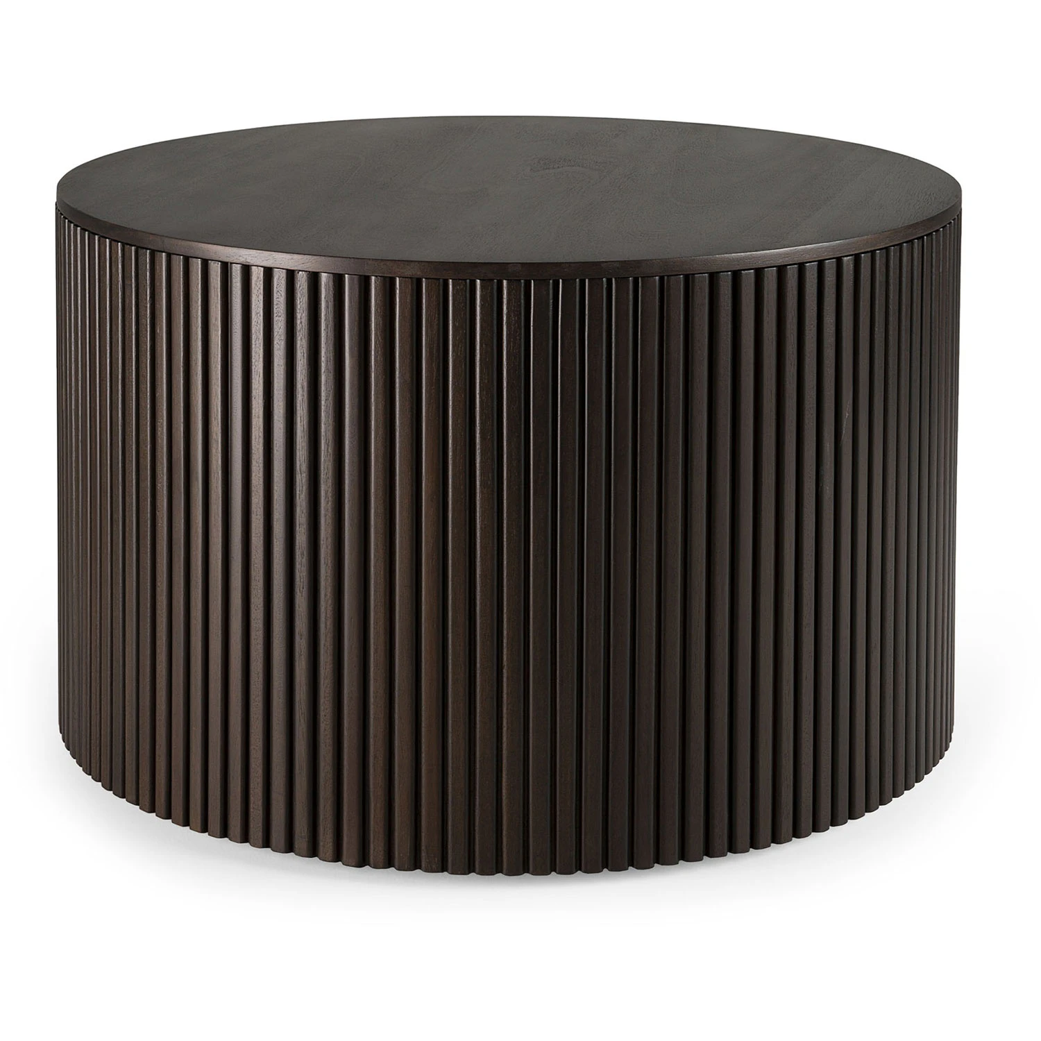 Ethnicraft Mahogany Roller Max Soffbord M&ouml;rkbrun 60 Cm - Soffbord Mahogny M&ouml;rkbetsad