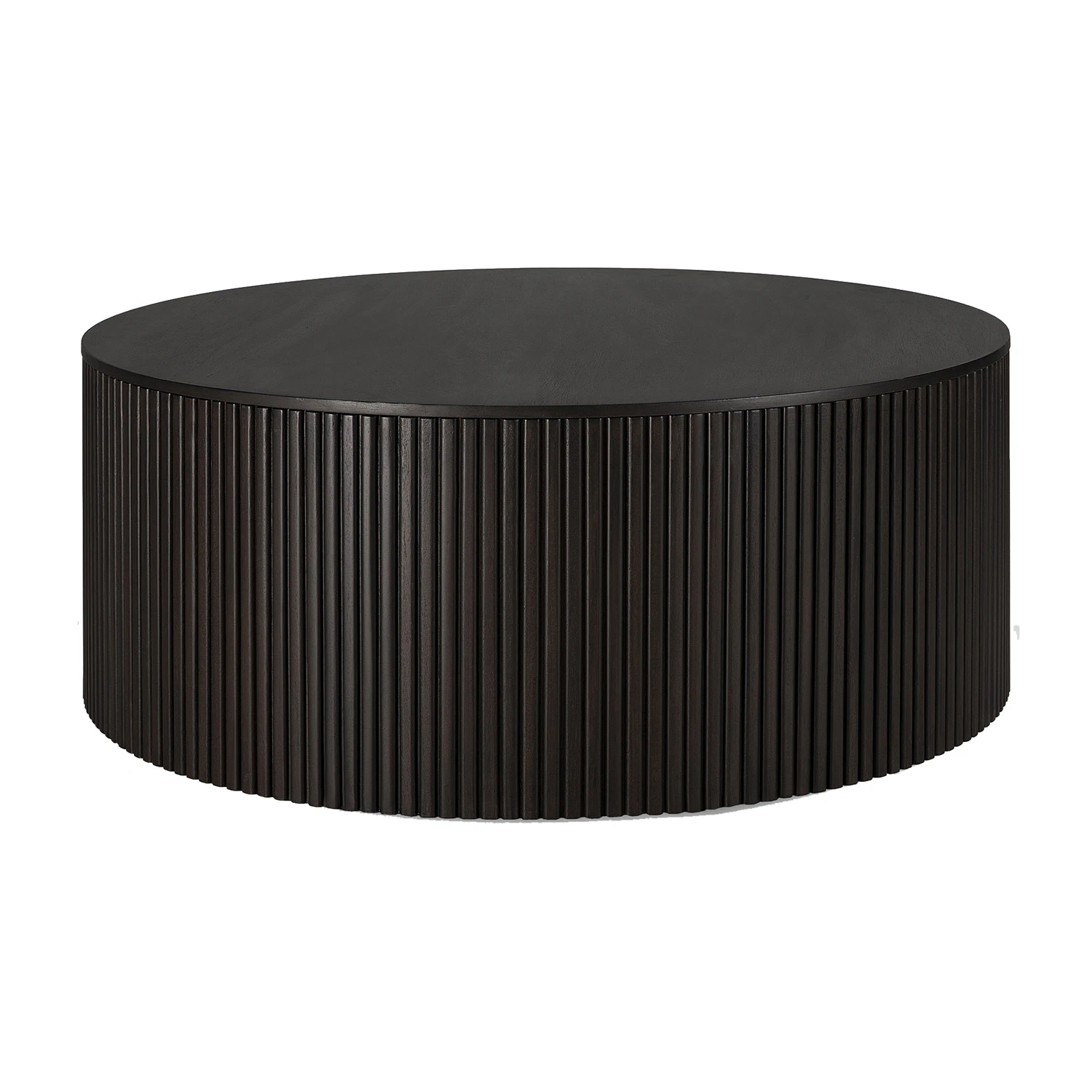 Ethnicraft Mahogany Roller Max Soffbord M&ouml;rkbrun 80 Cm - Soffbord Mahogny M&ouml;rkbetsad