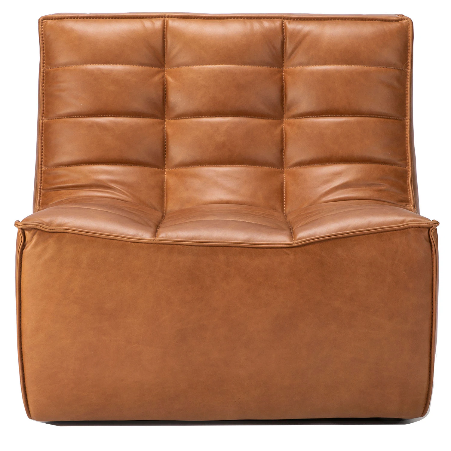 ethnicraft n701 soffa 1-sits - anilinläder old saddle