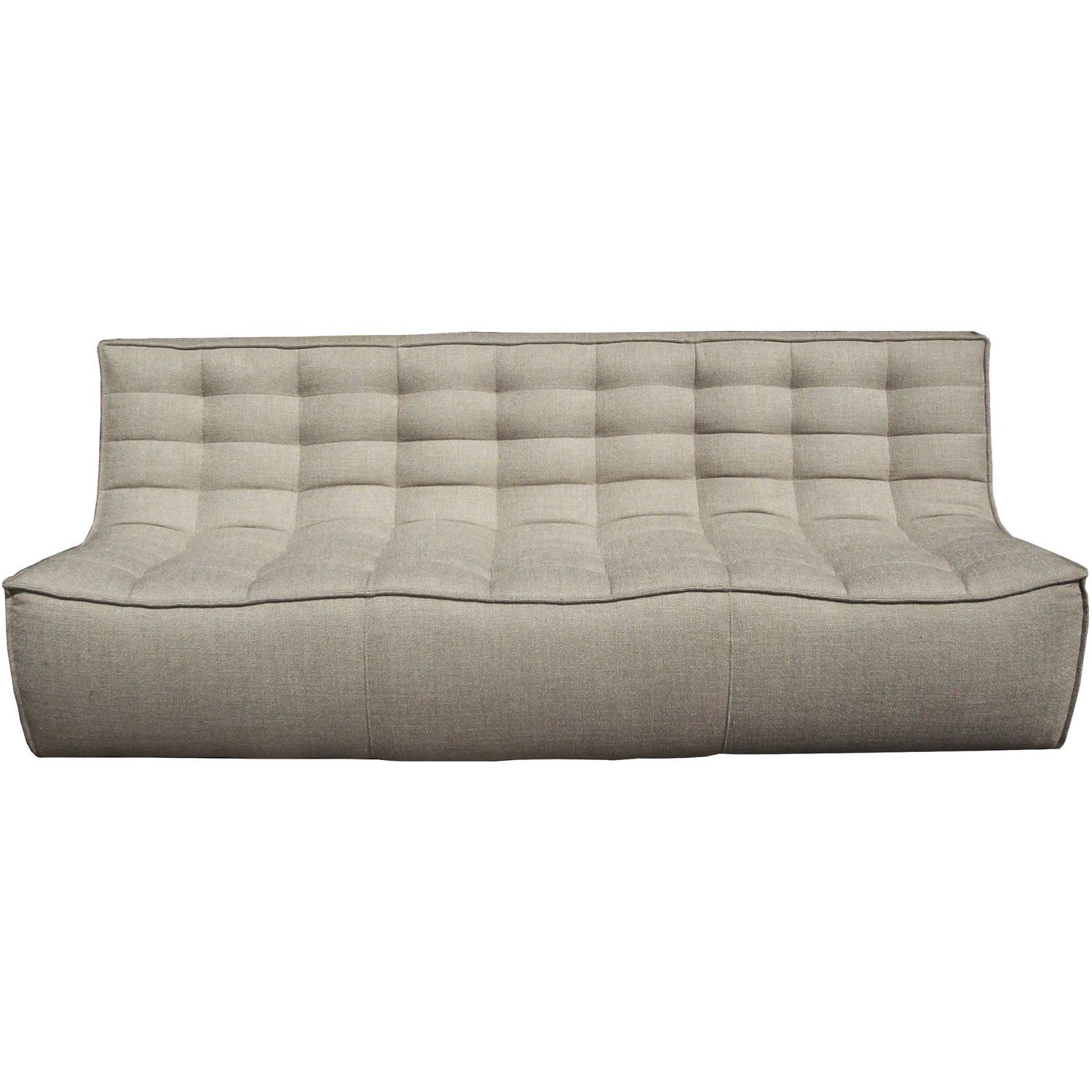 ethnicraft n701 soffa 3-sits - 3-sitssoffor polyester beige