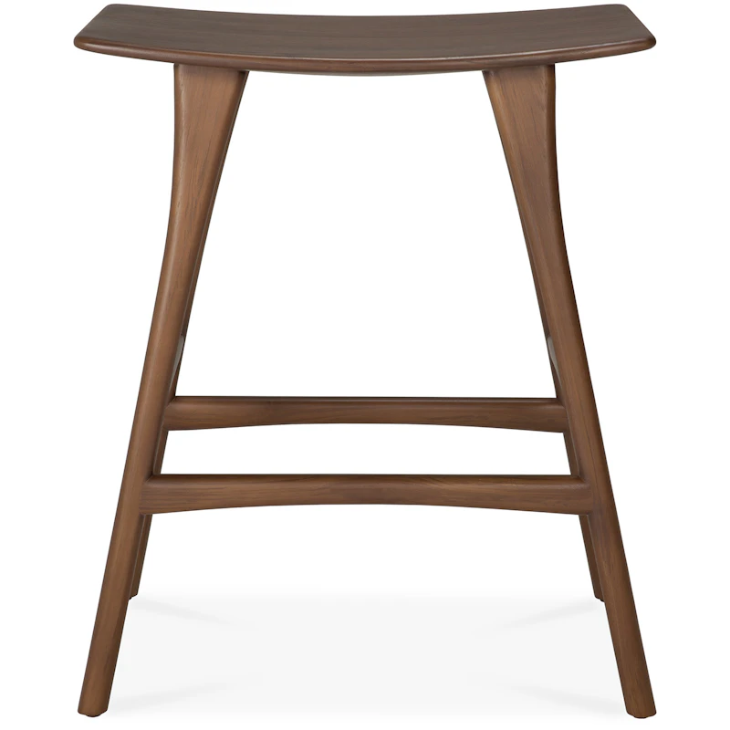 Osso Barpall 65 cm, Mörkbetsad Teak
