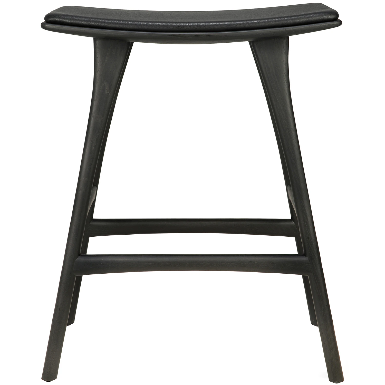 Ethnicraft Osso Barstol betsad / Skinn - Barstolar Ek Svart