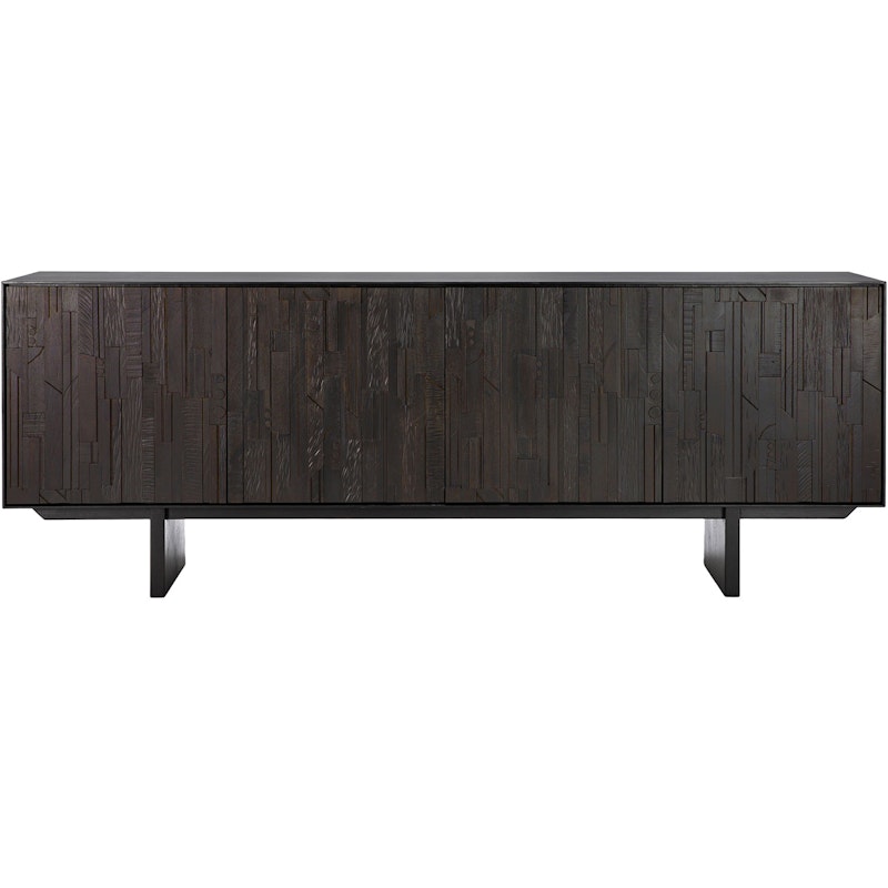 Teak Mosaik Sideboard, Fyra Dörrar