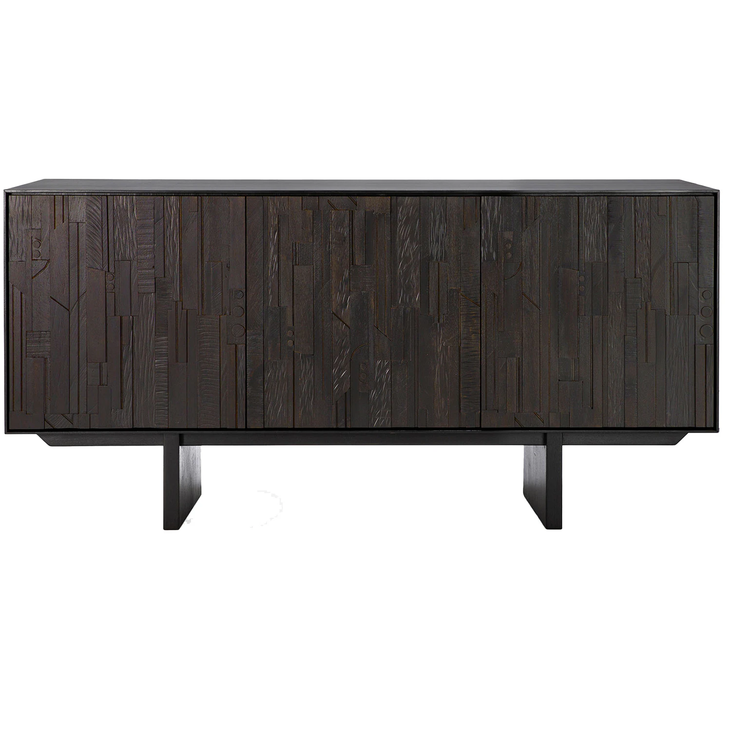 Ethnicraft Mosaik Sideboard Tre D&ouml;rrar - Sk&auml;nkar & sideboards Teak M&ouml;rkbetsad