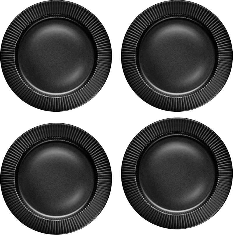 Legio Nova Middagstallrik 28 cm 4-pack, Svart