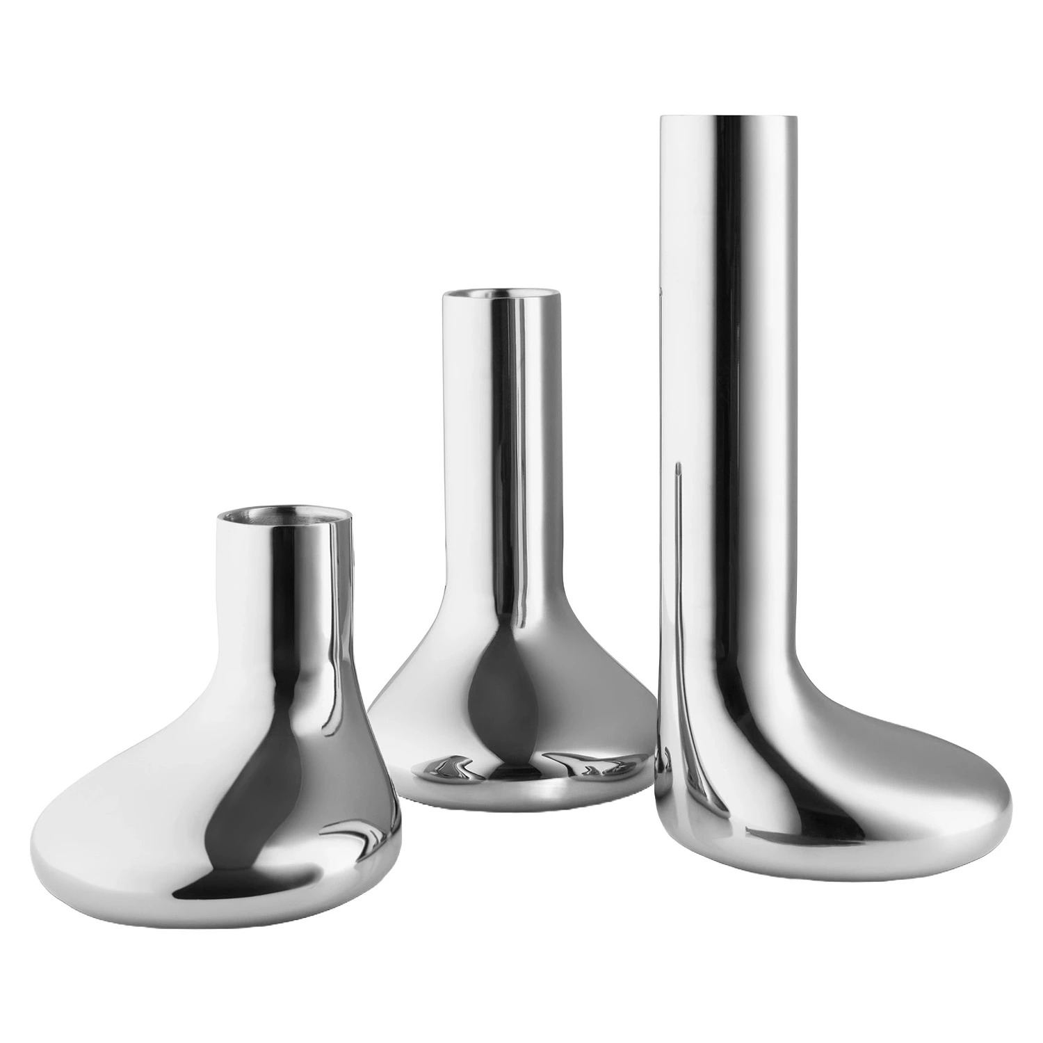 Eva Solo Mellow Ljusstake 3-pack - Ljusstakar Rostfritt St&aring;l Silver