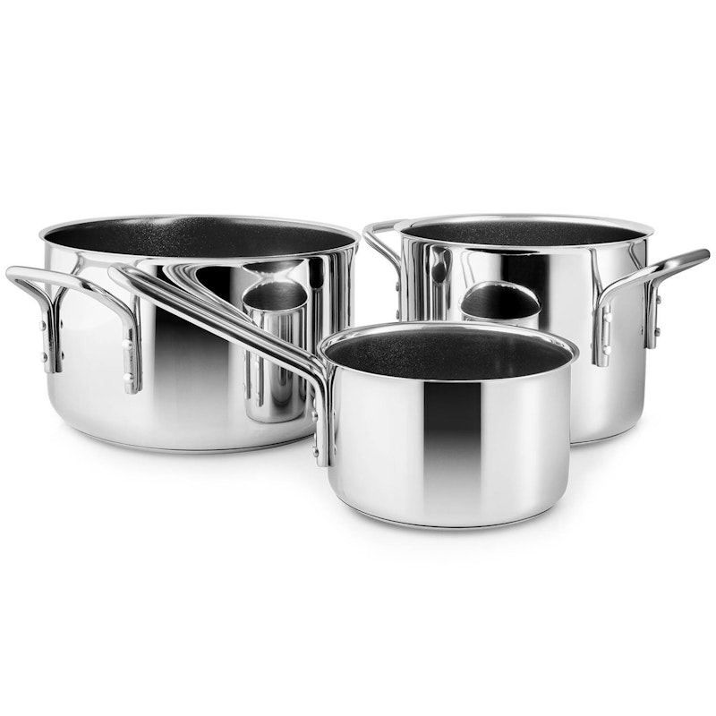 Stainless Steel Ceramic Grytset 1,1 L / 2,2 L / 3,6 L