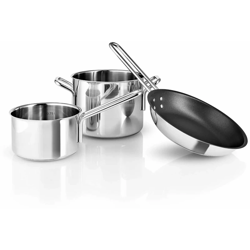Stainless Steel Grytset 3-pack