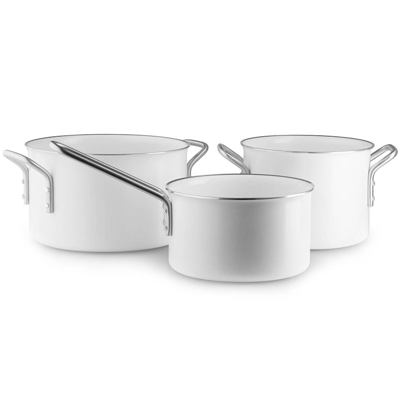 White Line Grytset 1,8 L / 2,5 L / 3,8 L, Vit