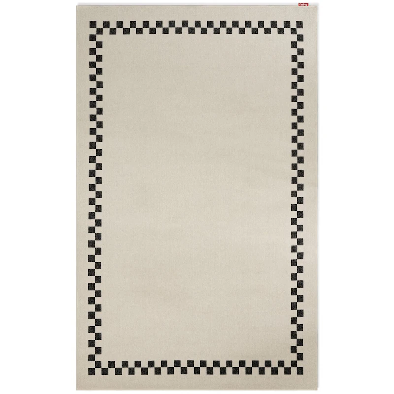 Carpretty Grand Check Border Matta, Antracit / Creme