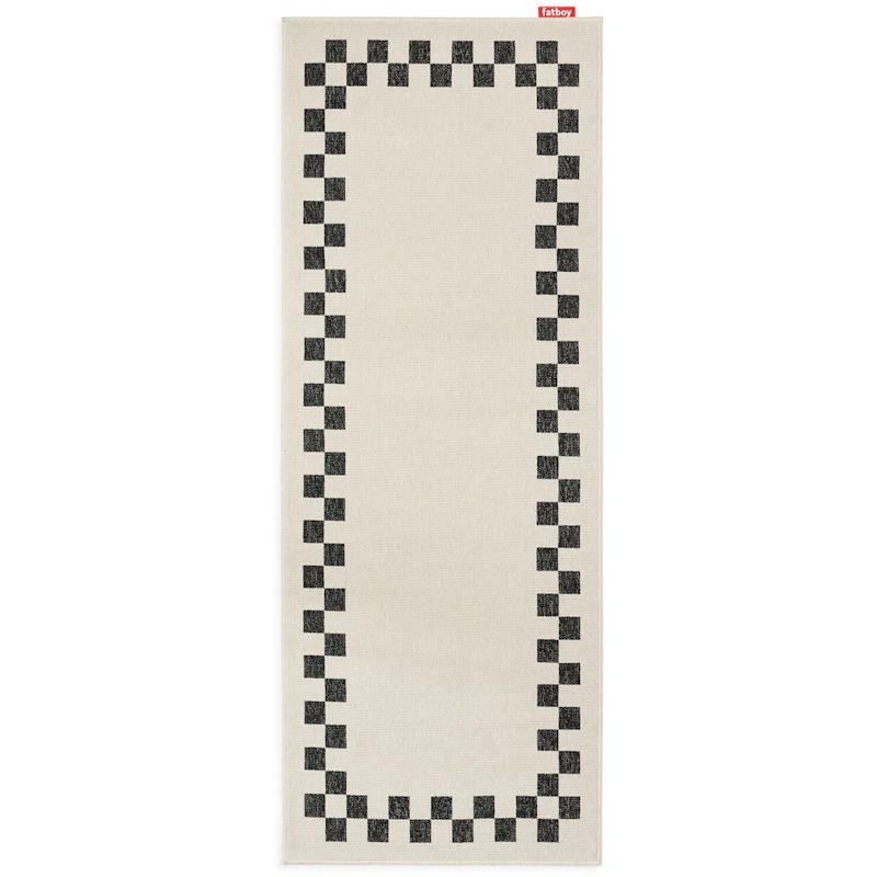 Carpretty Catwalk Check Border Matta, Antracit / Creme