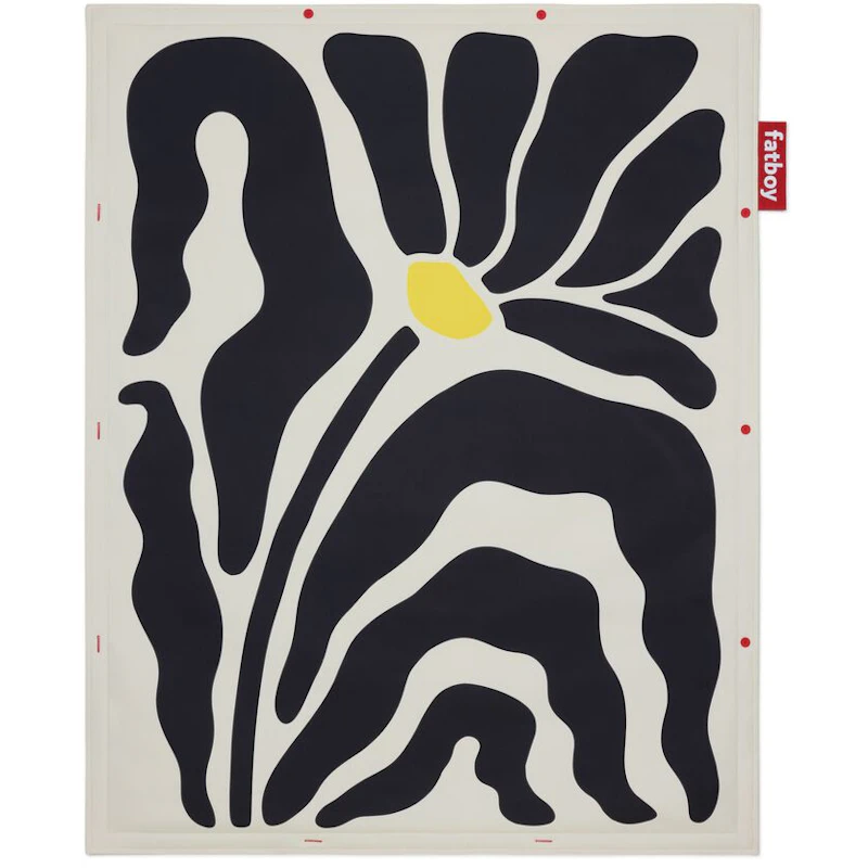 Flying Carpet Botanic Matta, Creme / Svart