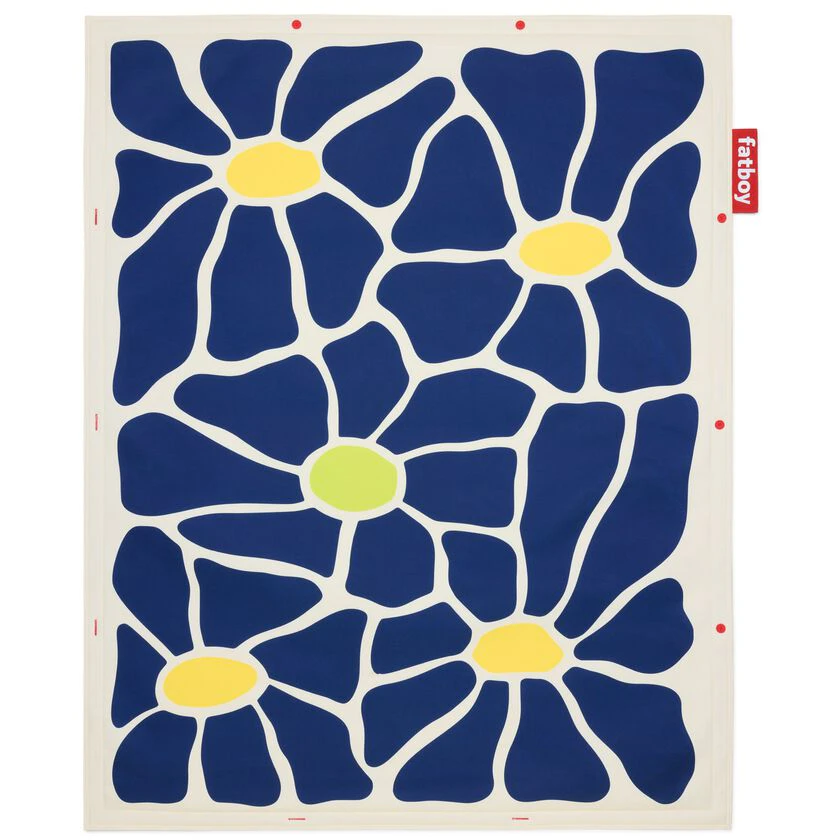 Fatboy Flying Carpet Botanic Matta Navy / Creme - Mönstrade mattor Termoplastisk Elastomer Marinblå