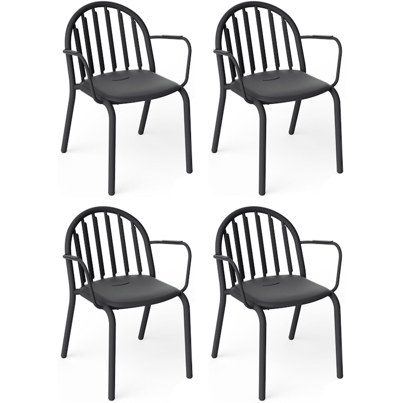 Fred's Karmstol 4-pack, Antracit