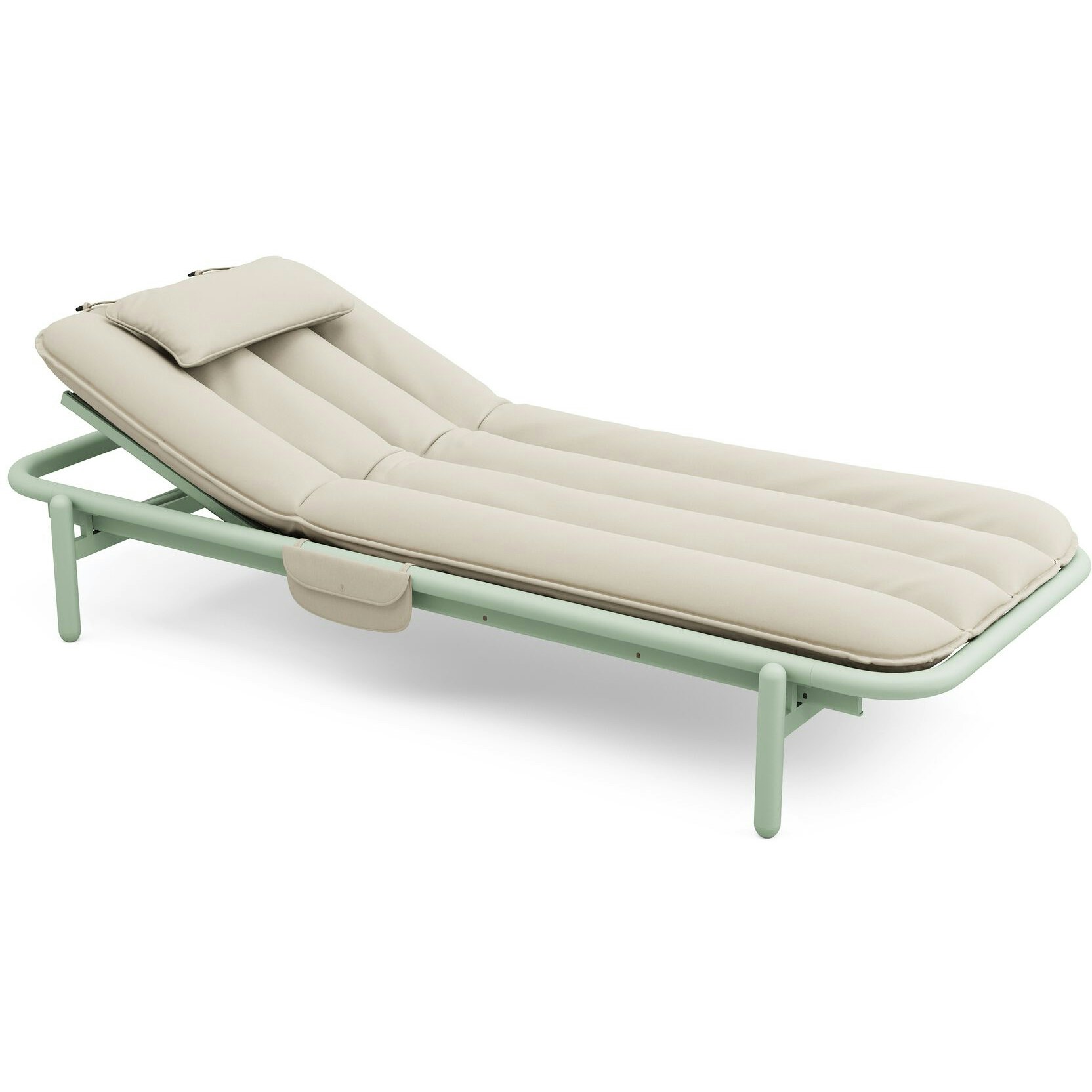 fatboy sunbun dagbädd outdoor mist green / - aluminium sahara