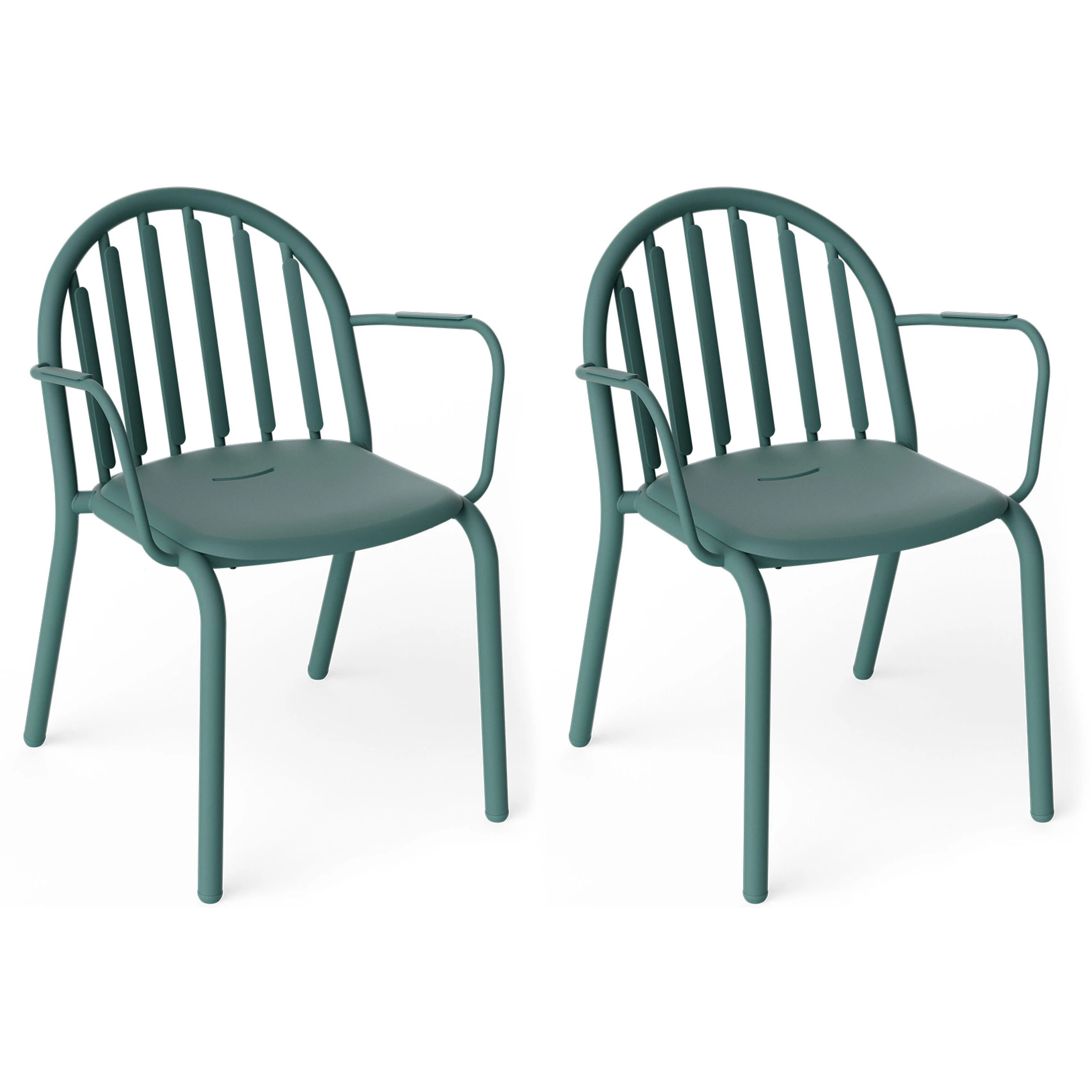 fatboy fred's karmstol 2-pack - trädgårdsstolar aluminium dark sage