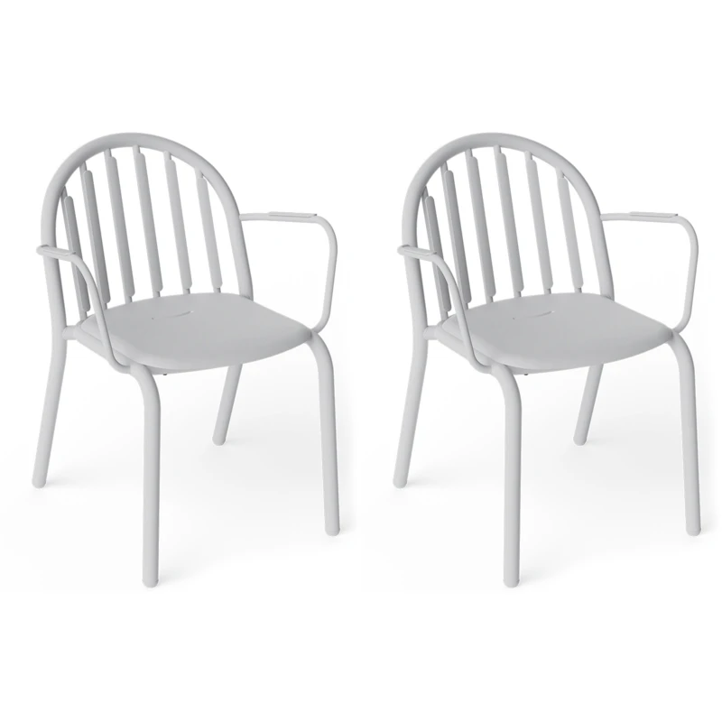 Fred's Karmstol 2-pack, Ljusgrå