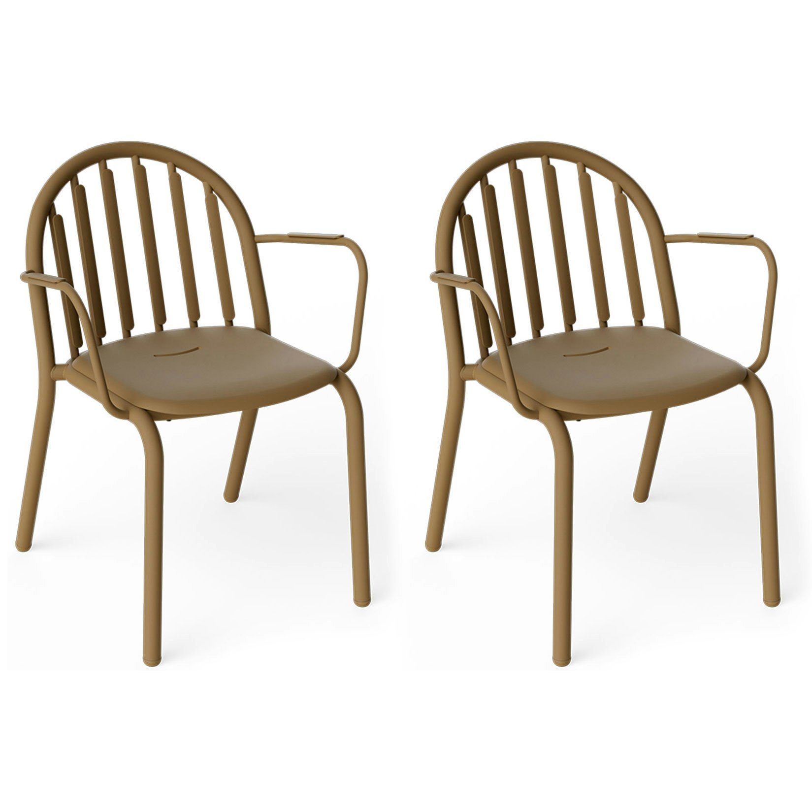 fatboy fred's karmstol 2-pack - trädgårdsstolar aluminium mochaccino