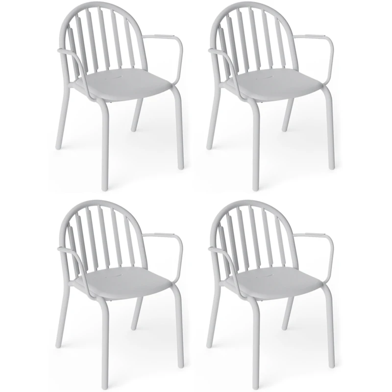 Fred's Karmstol 4-pack, Ljusgrå