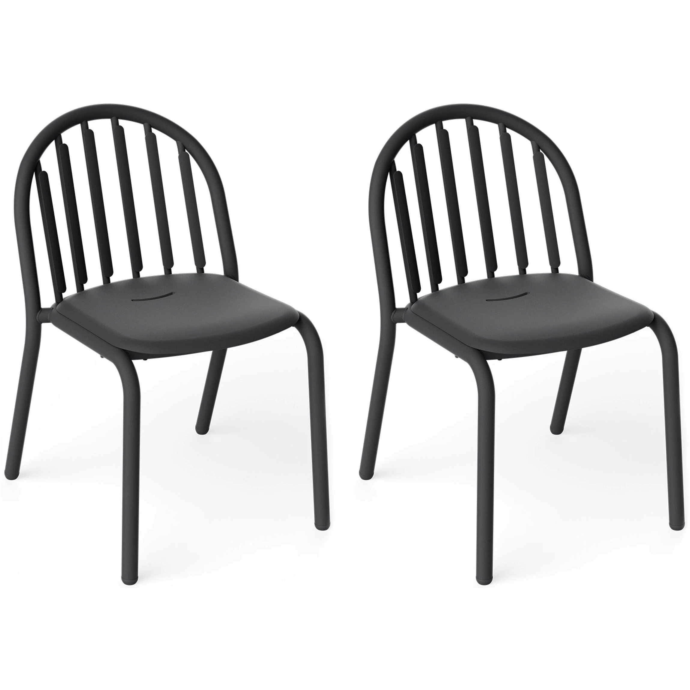 fatboy fred's stol 2-pack - trädgårdsstolar aluminium antracit