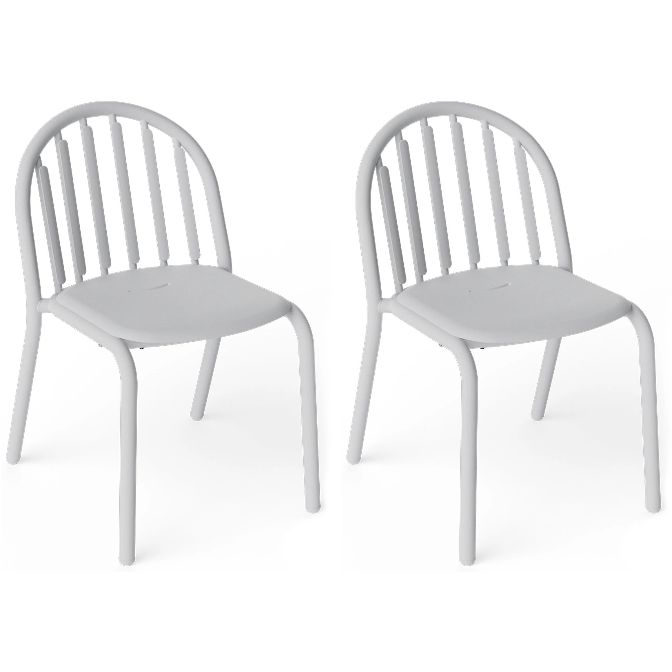 fatboy fred's stol 2-pack - trädgårdsstolar aluminium ljusgrå