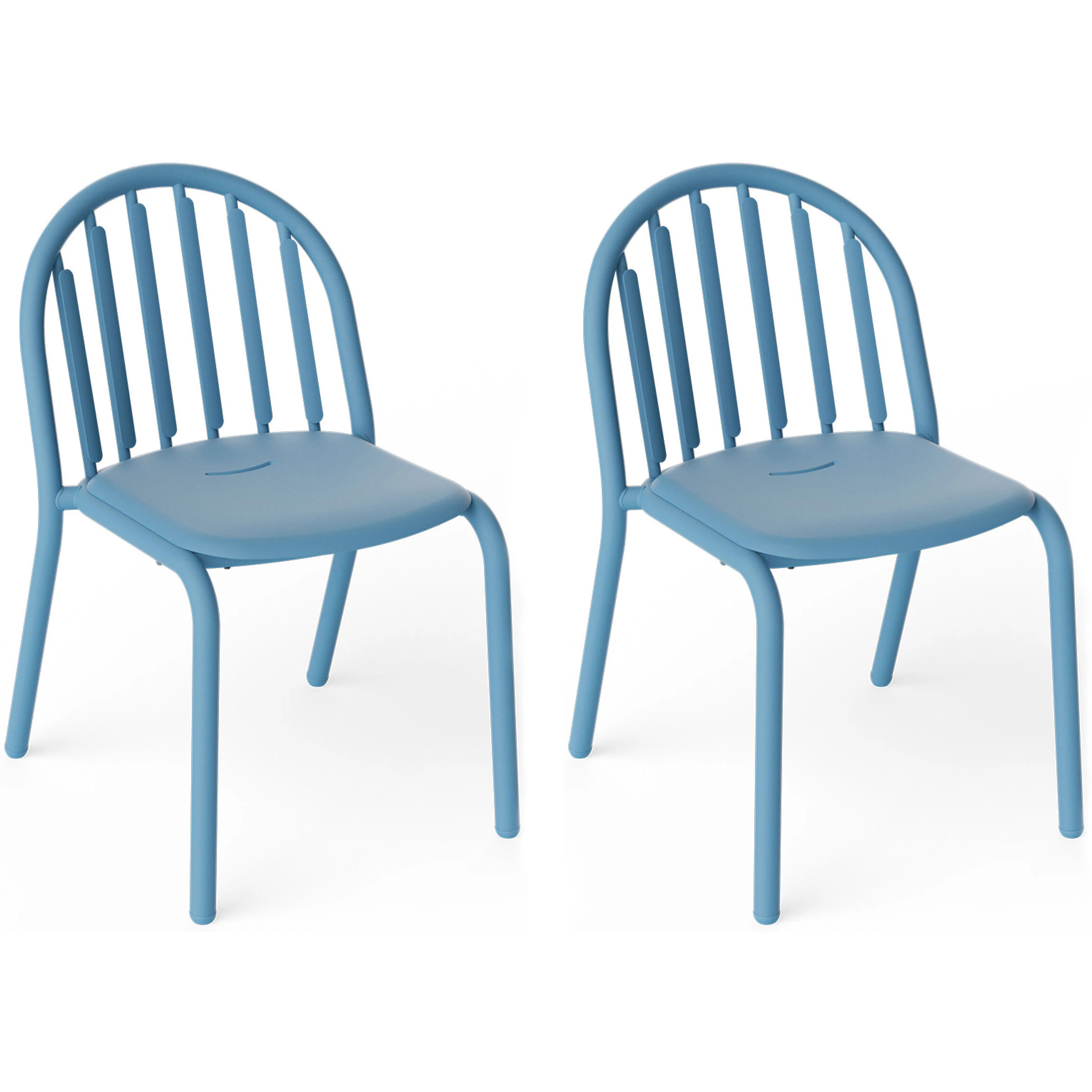 fatboy fred's stol 2-pack - trädgårdsstolar aluminium wave blue