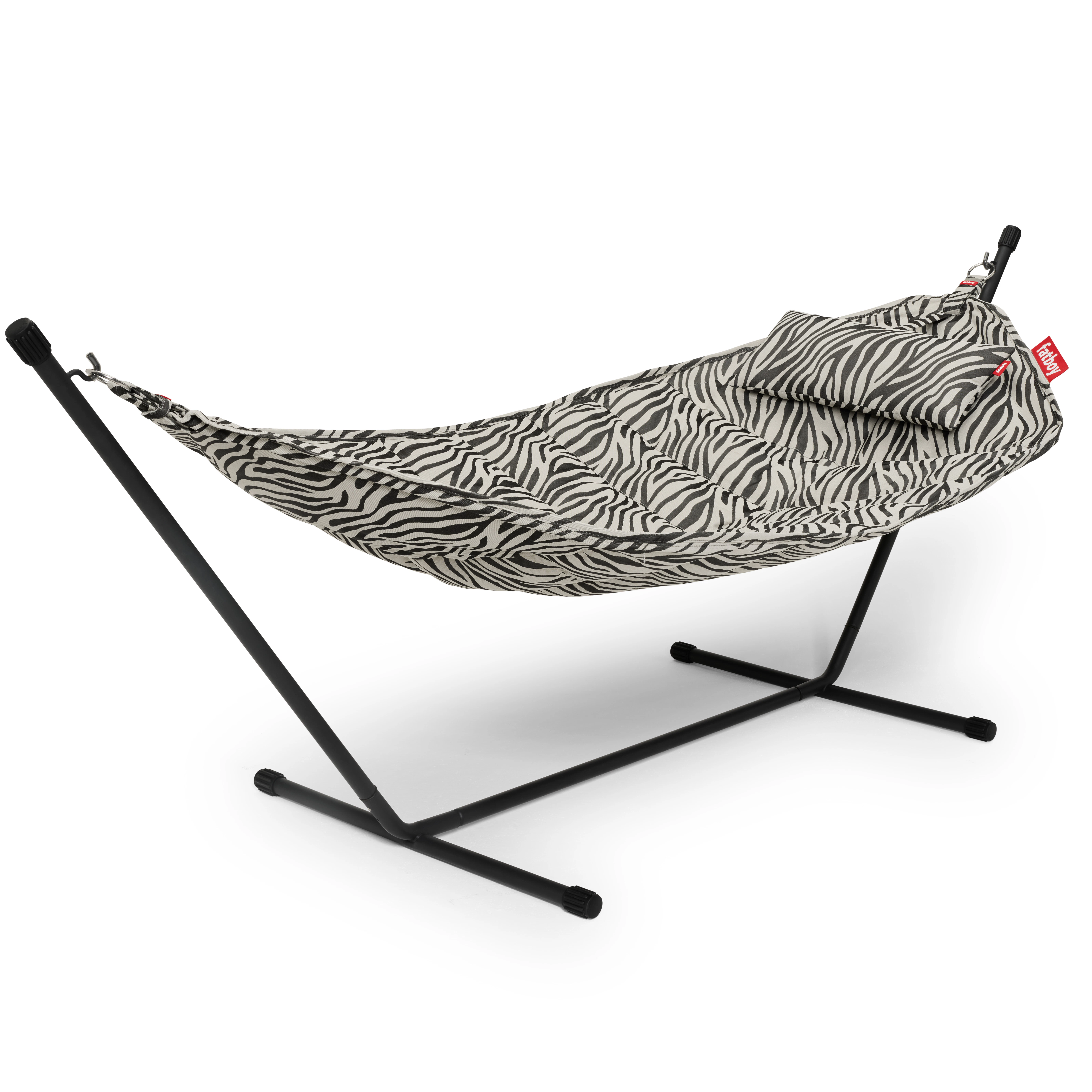 Fatboy Headdemock Superb H&auml;ngmatta + Kudde Creme / Black - H&auml;ngmattor Olefin Zebra