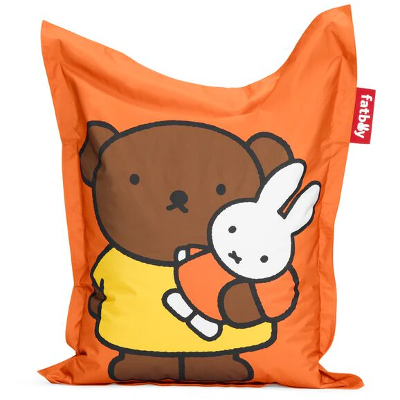 fatboy junior x miffy / boris sittsäck - sittsäckar & sittpuffar nylon orange