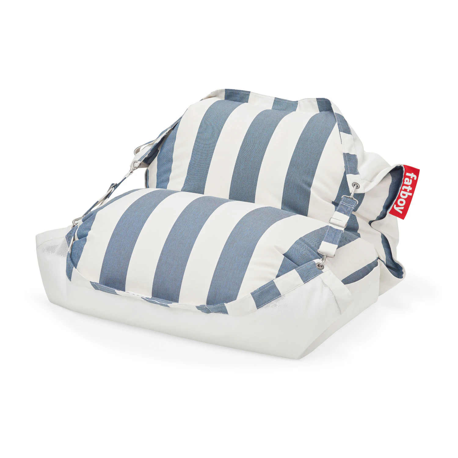 fatboy the original floatzac sittsäck stripe - sittsäckar & sittpuffar olefin ocean blue