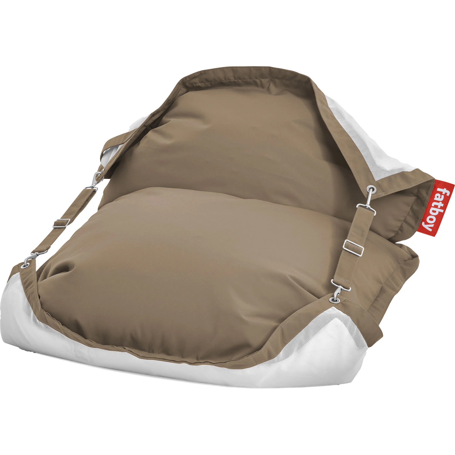 fatboy original floatzac flytande sittsäck - sittsäckar & sittpuffar olefin grey taupe