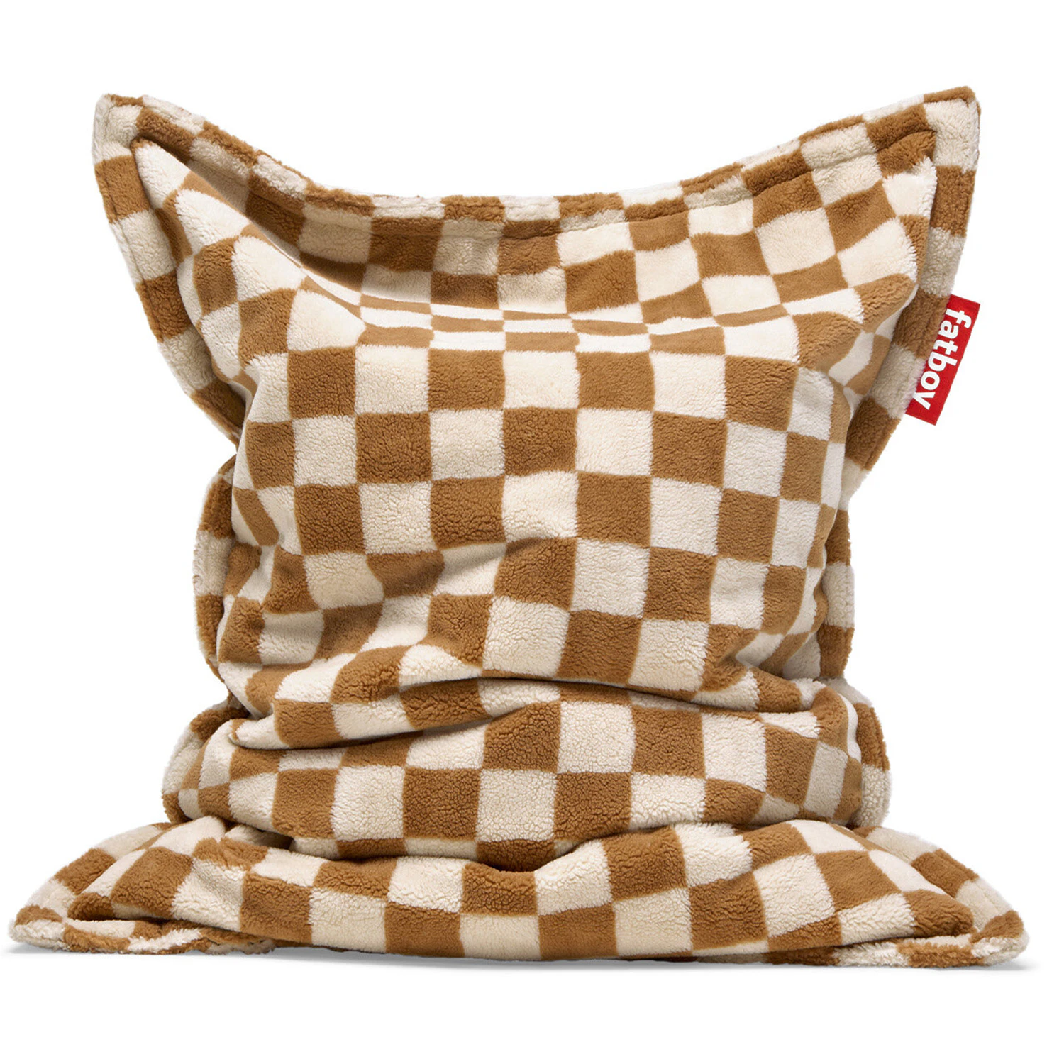 fatboy original slim teddy chess sittsäck almond - sittsäckar & sittpuffar polyester creme