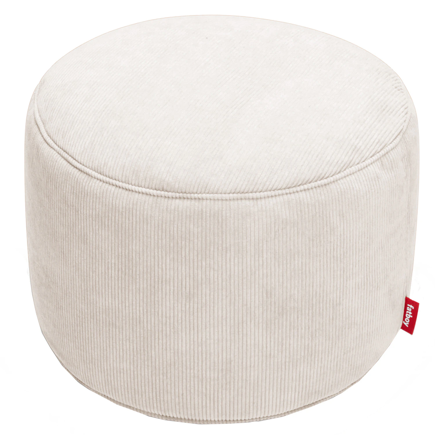 fatboy recycled point cord sittpuff ø50 cm - sittsäckar & sittpuffar återvunnen polyester cream