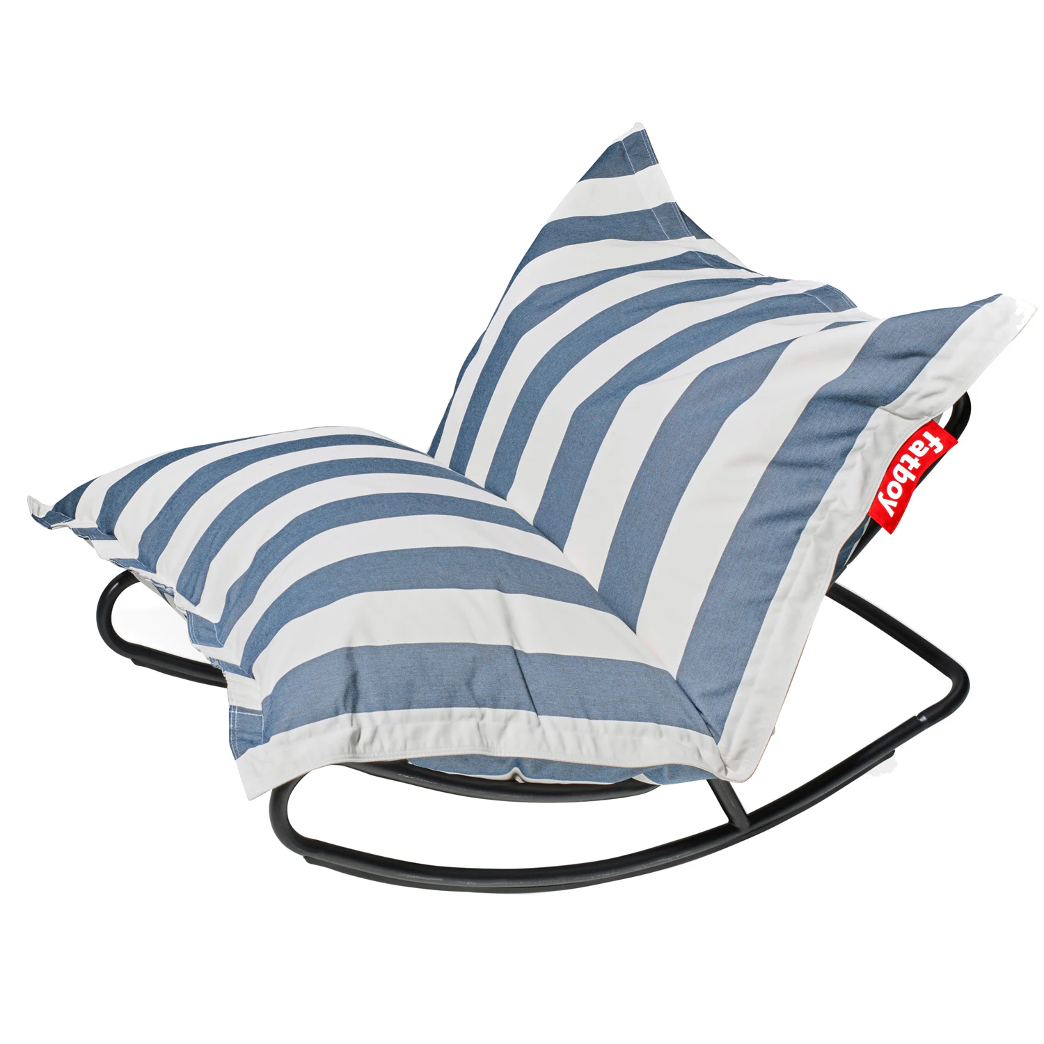 Fatboy Rock'n Roll Gungstol Med Sittsäck Stripe - Loungefåtöljer Ocean Blue