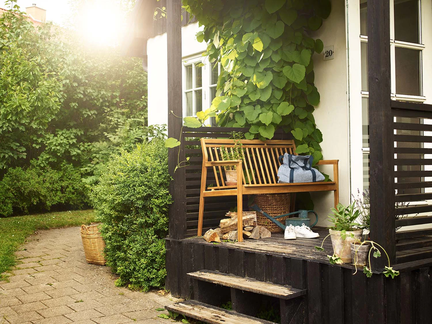 Fdb Møbler M12 Sammen Bänk Med Ryggstöd Utomhus 2-sits, teak från FDB Møbler, bild 3