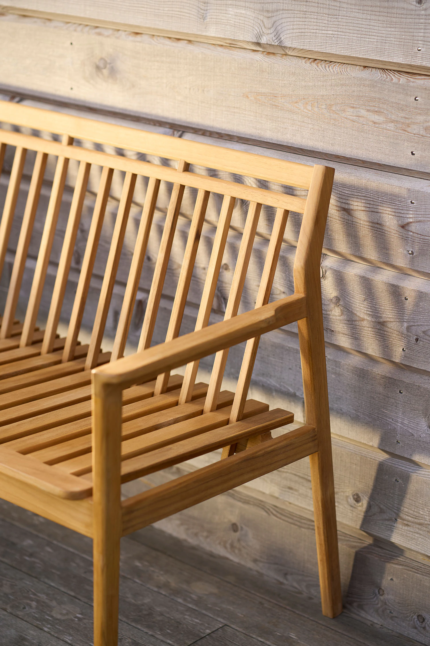 Fdb Møbler M12 Sammen Bänk Med Ryggstöd Utomhus 2-sits, teak från FDB Møbler, bild 2