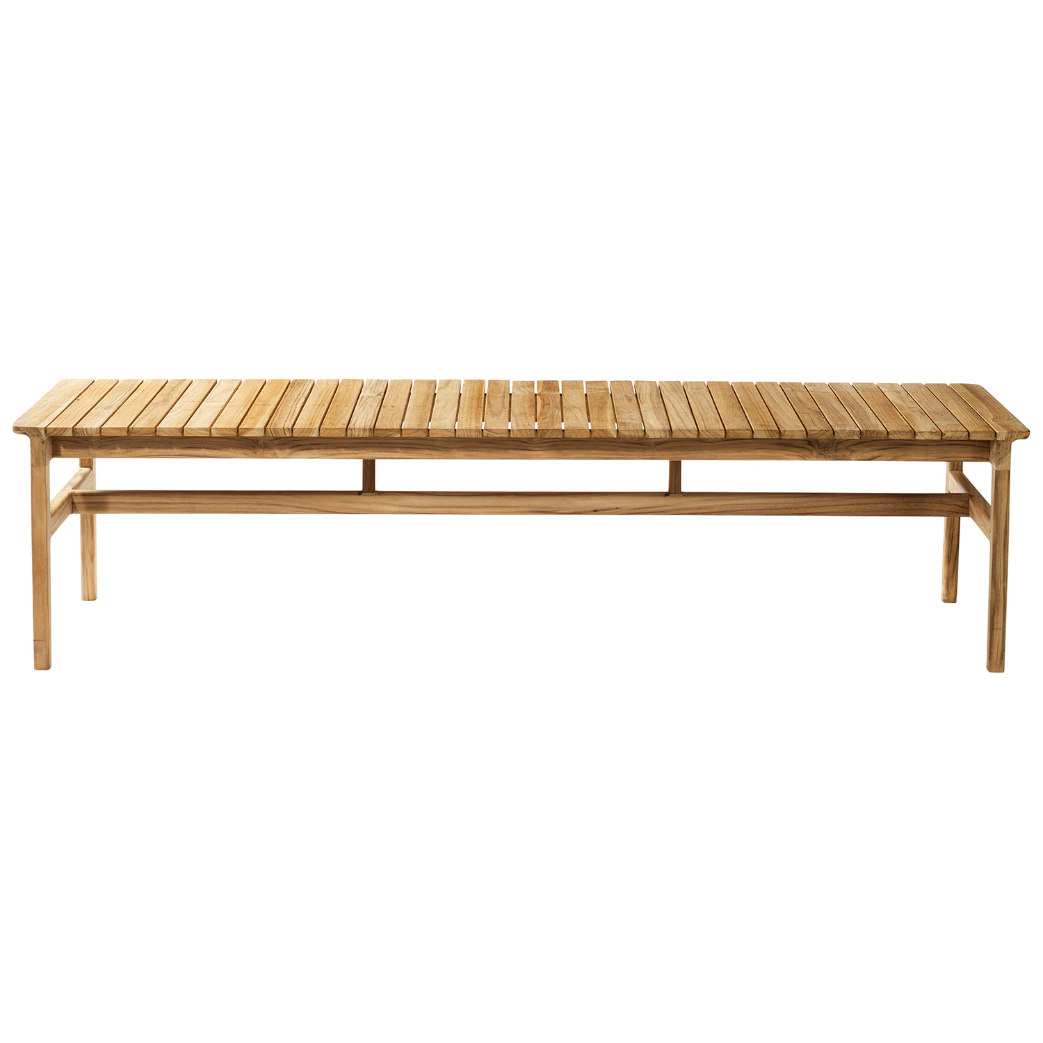 fdb møbler m10 sammen bänk utomhus 50x185,5 cm - bänkar massiv teak