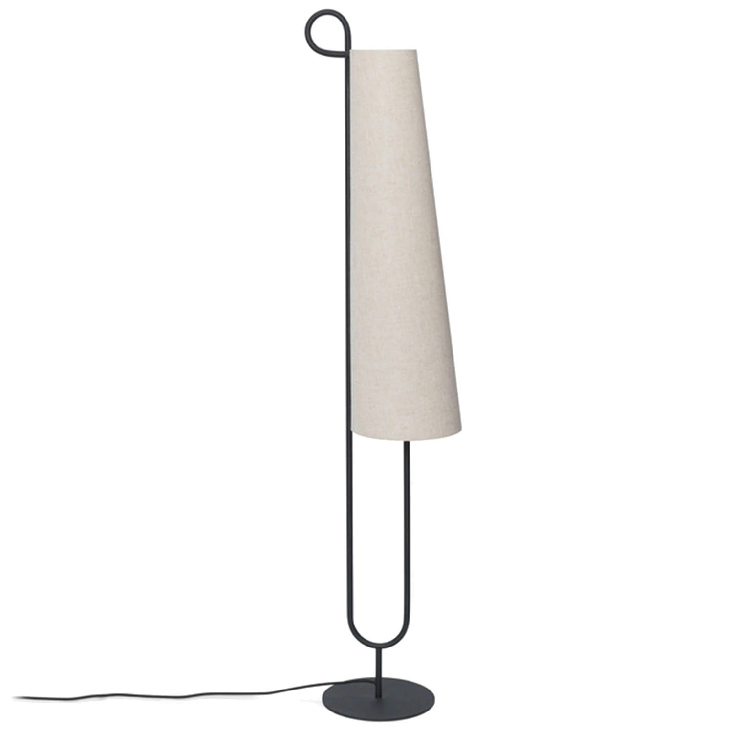 Ferm Living Ancora Golvlampa Natural/svart - Golvlampor J&auml;rn Beige