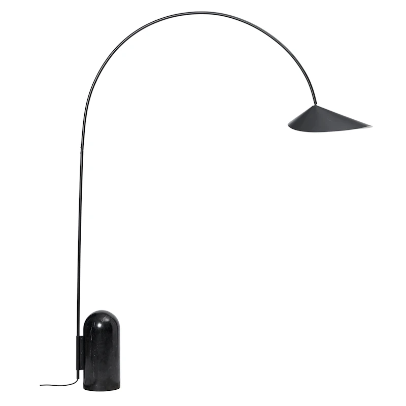 Arum Golvlampa Böjd, Svart