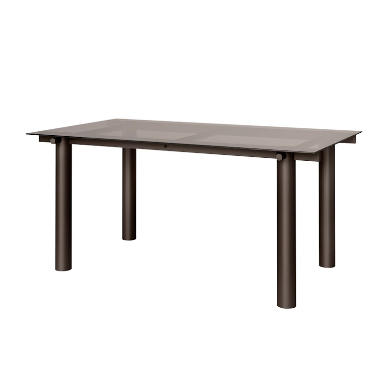 Atura Matbord 160x90 cm, Tinded Glass / Dark Chocolate