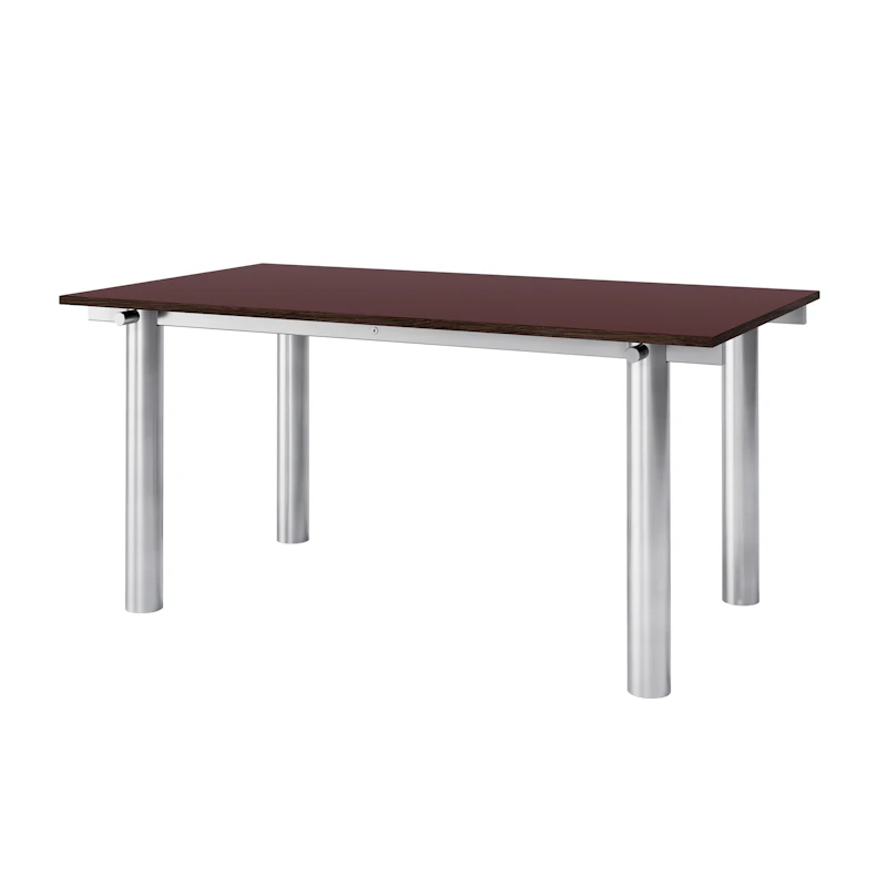 Atura Matbord 160x90 cm, Rostfritt Stål / Burgundy
