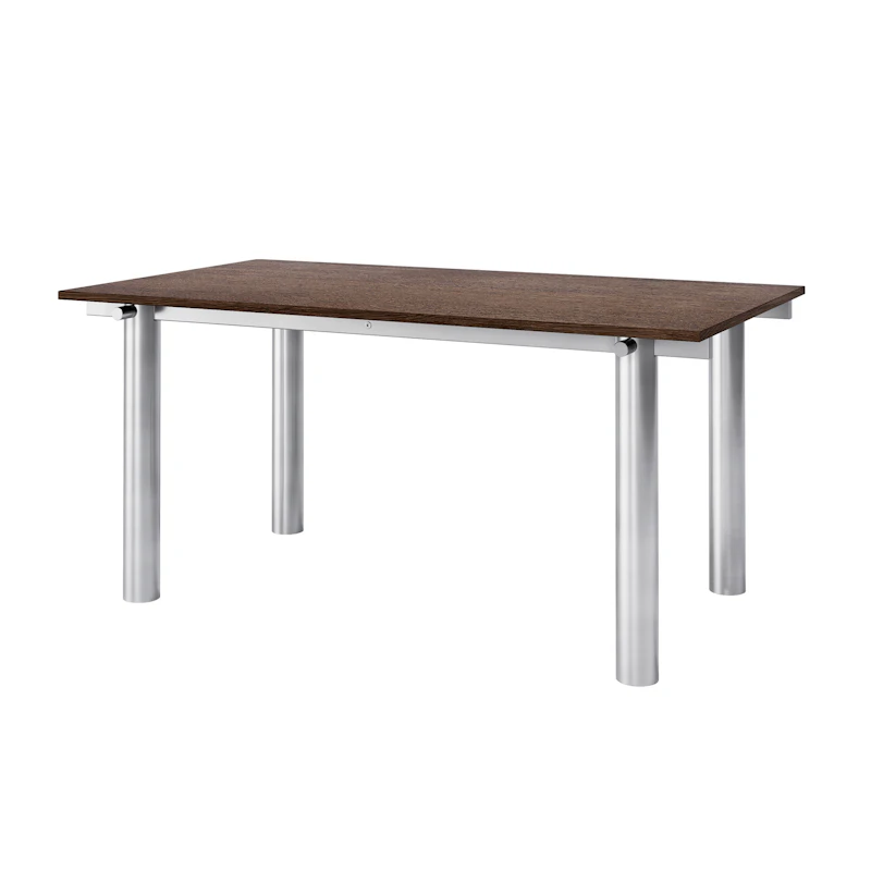 Atura Matbord 160x90 cm, Rostfritt Stål / Dark Stained