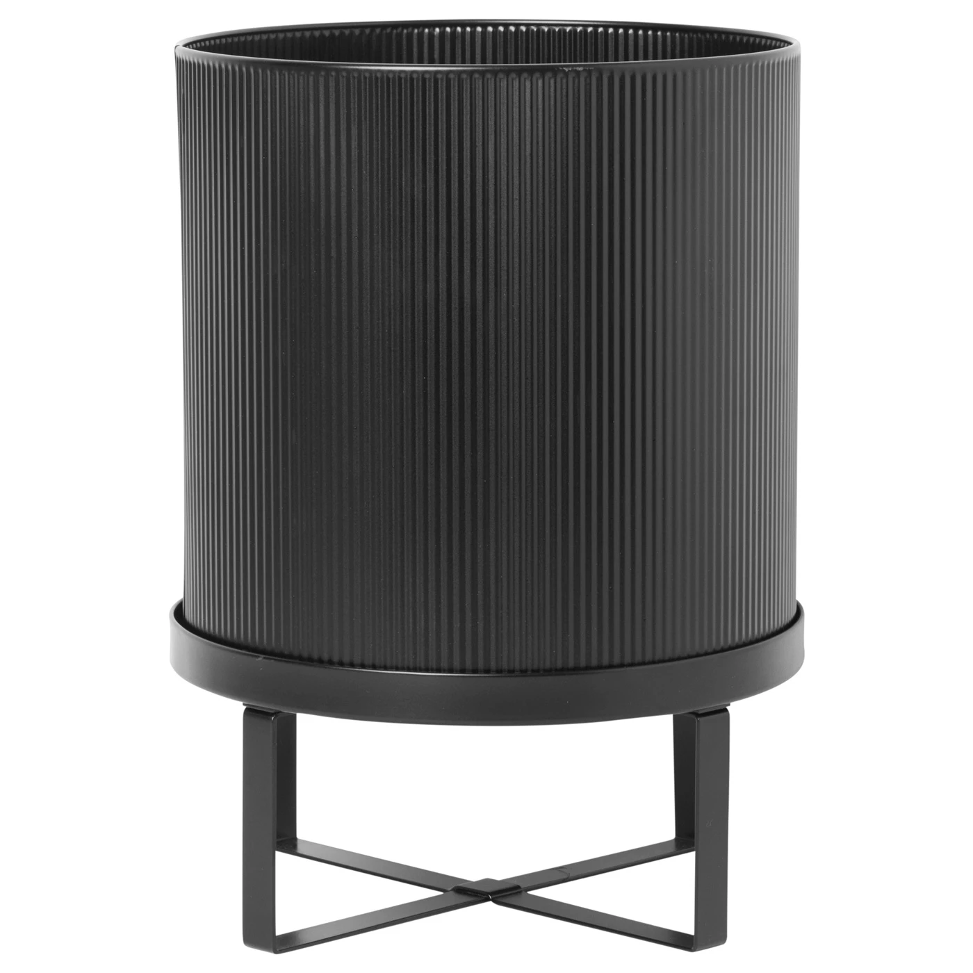 Ferm Living Bau Kruka Large - Krukor Galvaniserat Stål Svart
