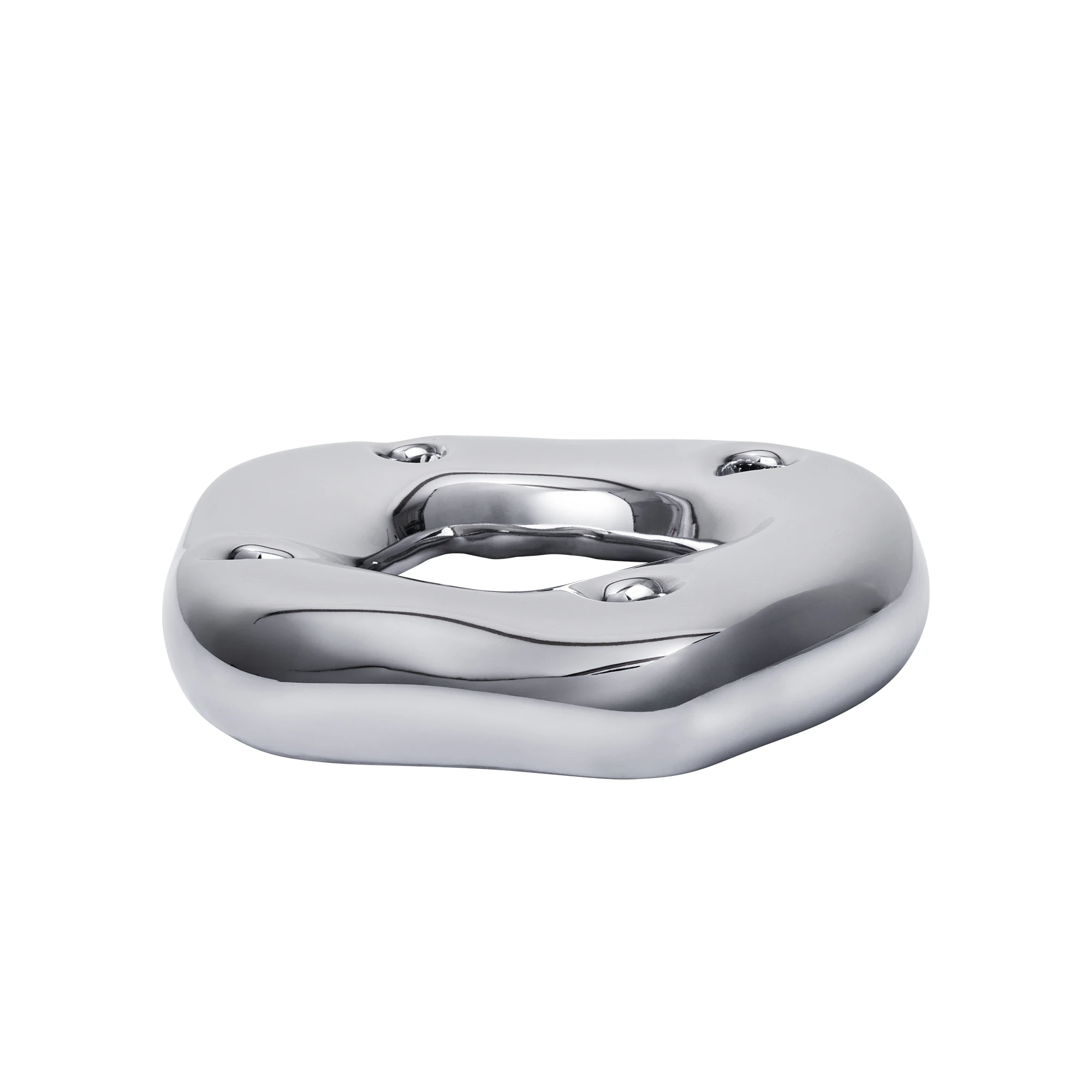 Ferm Living Bellure Ring Ljusstake - Kalenderljus & Ljusstakar Elektropl&auml;terat Porslin Silver