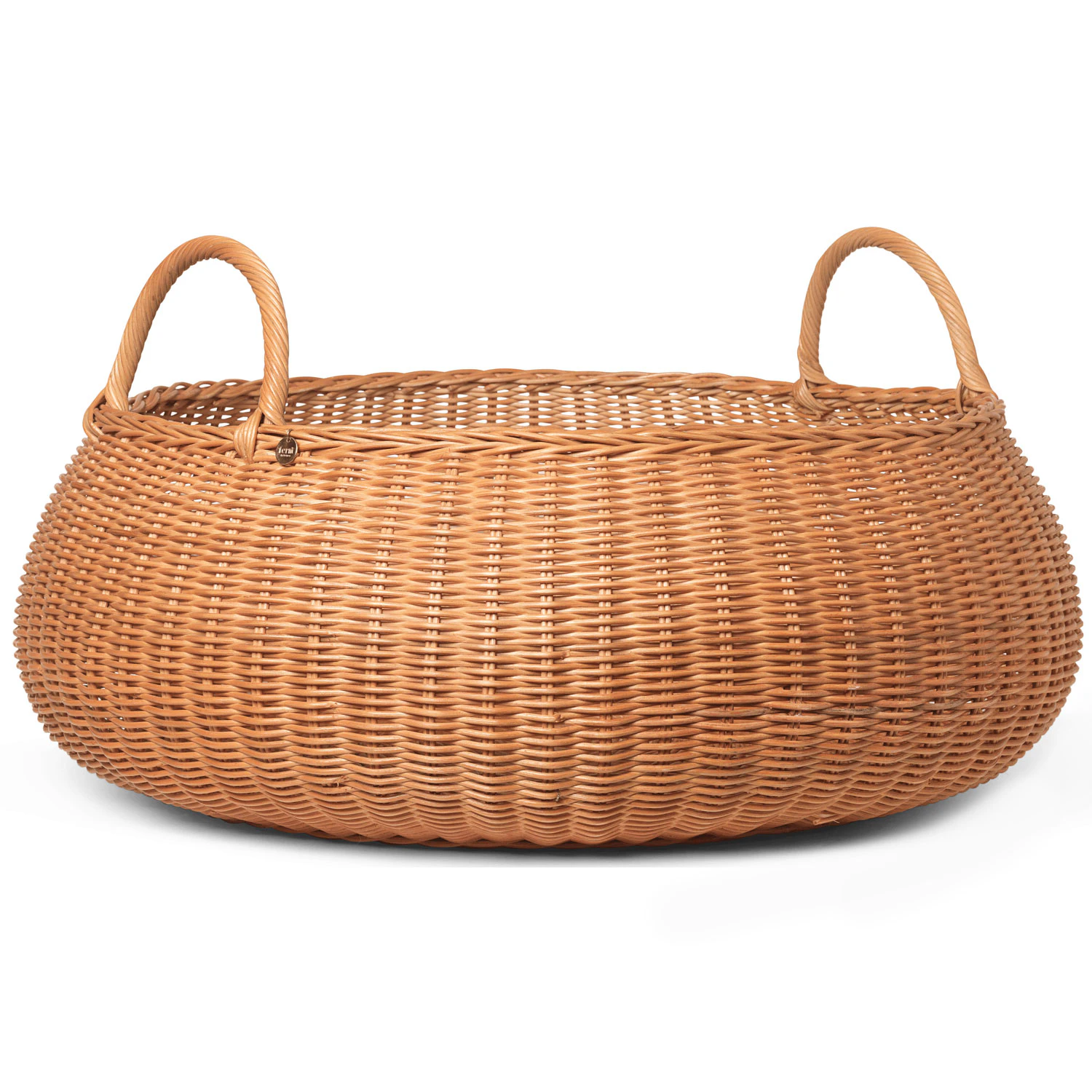Ferm Living Braided Korg Låg Ø60 Cm - Korgar Rotting Natural