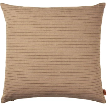 Ferm Living Brown Kuddfodral Lines 50x50 Cm - Prydnadskuddar & Fodral Bomull Brun