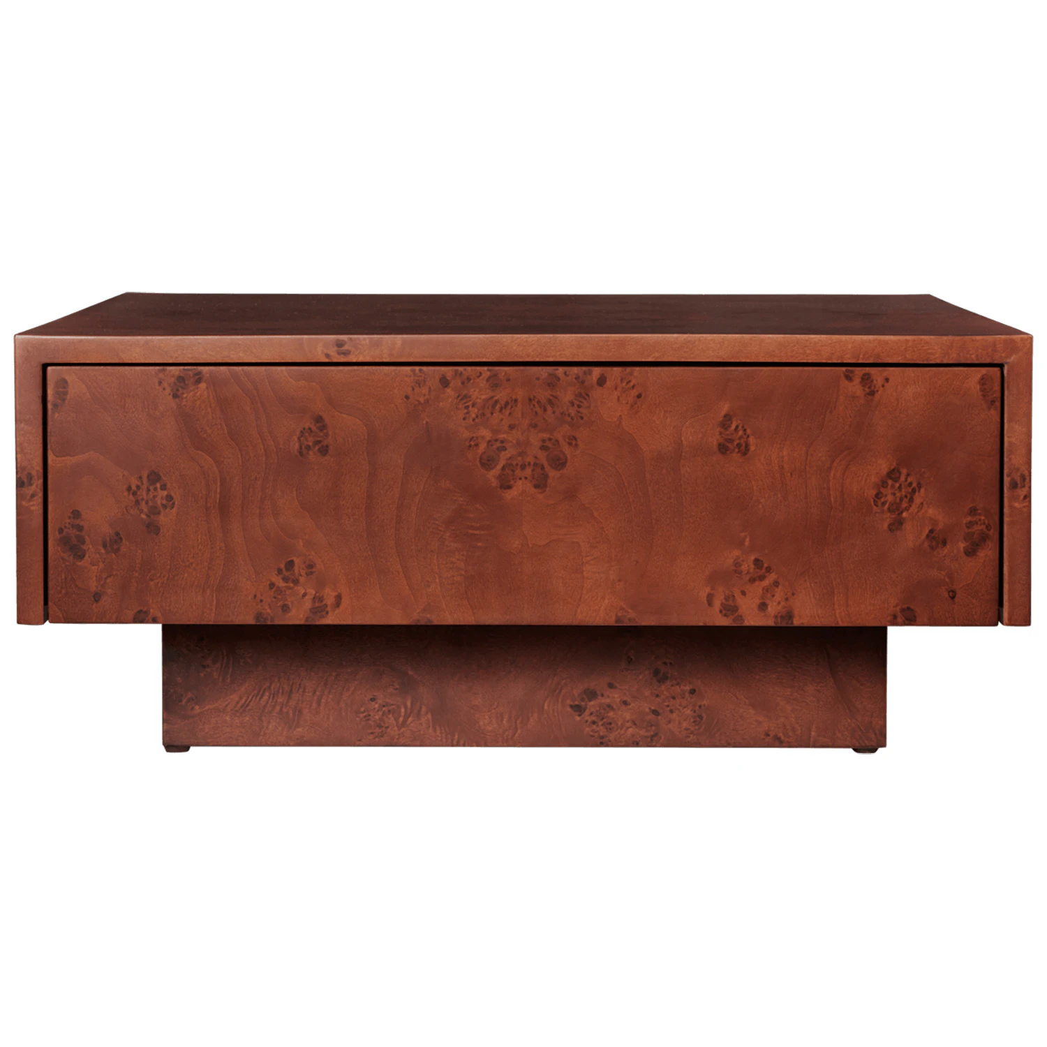 ferm living burl soffbord med förvaring 70x70 cm vrilträ - soffbord burlfanér mörkbetsad