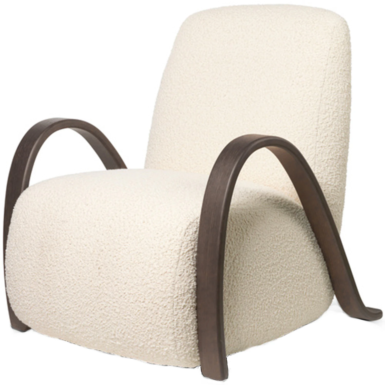 ferm living buur loungestol - bouclé off-white